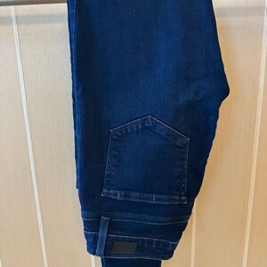 PAIGE Women's Dark Blue Hoxton Ankle Skinny Jeans